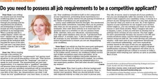 Do You Need To Possess All Job Requirements To Be A Competitive Applicant