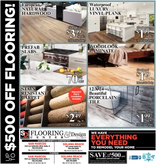 Up To $ Off Flooring!