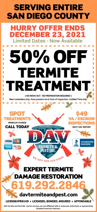 50% Off Termite Treatment