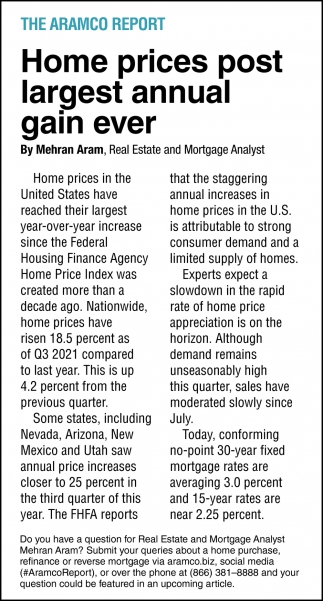 Home Prices Post Largest Annual Gain Ever