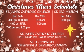 Christmas Mass Schedule