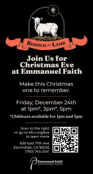 Join Us for Christmas Eve at Emmanuel Faith