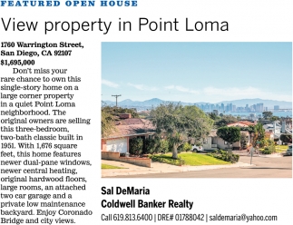 View Property in Point Loma