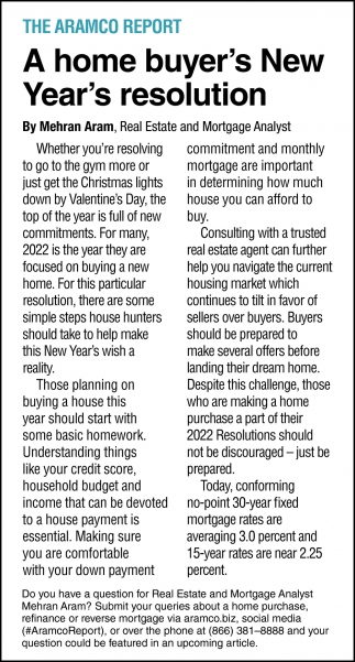 A Homebuyer's New Year's Resolution
