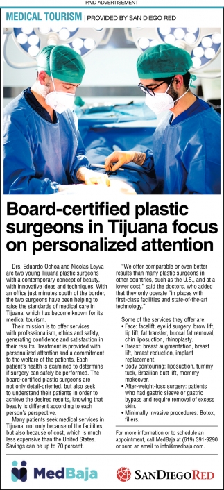 Board-Certified Plastic Surgeons in Tijuana Focus on Personalized Attention