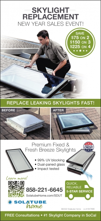 Skylight Replacement New Year Sales Event!
