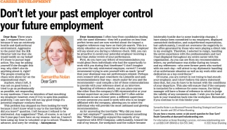 Don't Let Your Past Employer Control Your Future Employer