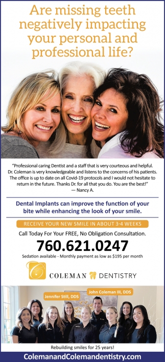 Are Missing Teeth Negatively Impacting Your Personal and Professional Life?