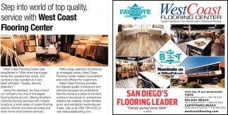 Step Into World Of Top Quality, Service with West Coast Flooring Center