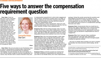 Five Ways To Answer The Compensation Requirement Question