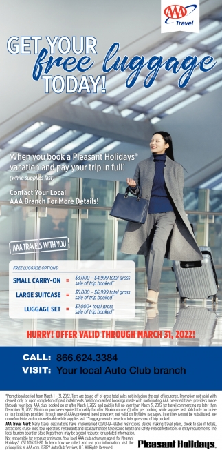 Get Your Free Luggage Today!
