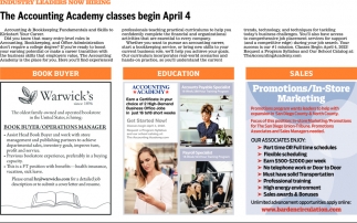 The Accounting Academy Classes Begin April 4