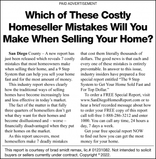 Which Of These Costly Homeseller Mistakes Will You Make When Selling Your Home?
