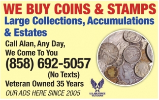 We Buy Coins and Stamps