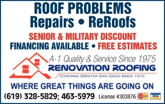 Roof Problems Repairs - ReRoofs