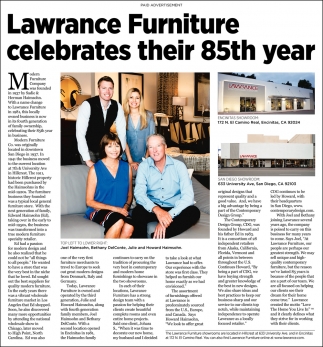 Lawrence Furniture Celebrates Their 85th Year