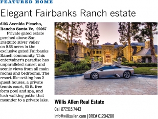 Elegant Fairbanks Ranch Estate
