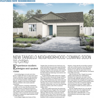 New Tangelo Neighborhood Coming Soon