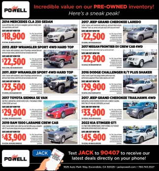Incredible Value On Our Pre-owned Inventory!