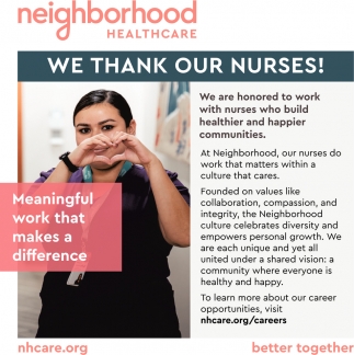 We Thank Our Nurses