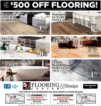Up To %500 Off Flooring!