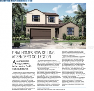 Final Homes Now Selling At Sendero Collection