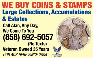 We Buy Coins & Stamps