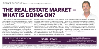 The Real Estate Market - What Is Going On?