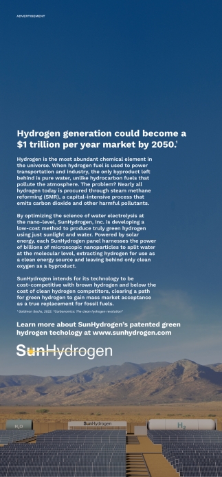 Hydrogen Generation Could Become A $1 Trillion Per Year Market by 2050