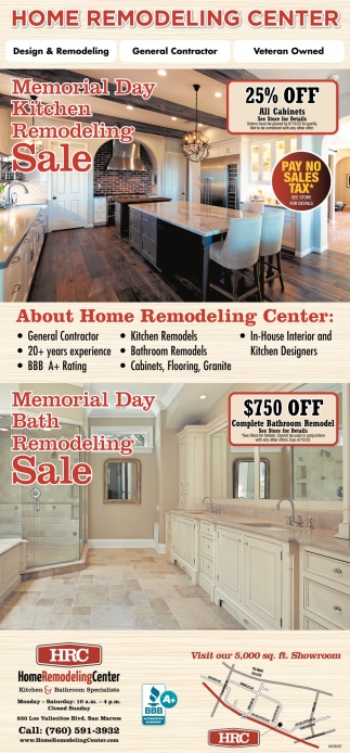 Memorial Day Kitchen Remodeling Sale