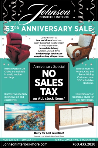 53rd Anniversary Sale