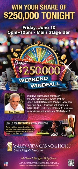 Win Your Share Of $250,000 Tonight