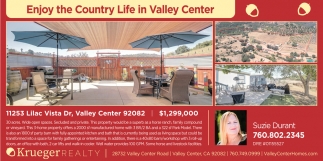 Enjoy The Country Life In Valley Center