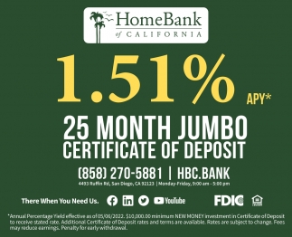 25 Month Jumbo Certificate Of Deposit