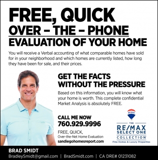 Free, Quick Over-The-Phone Evaluation Of Your Home