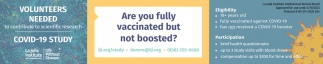Are You Fully Vaccinated But Not Boosted?