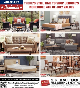There's Still Time To Shop Jerome's Incredible 4th Of July Values