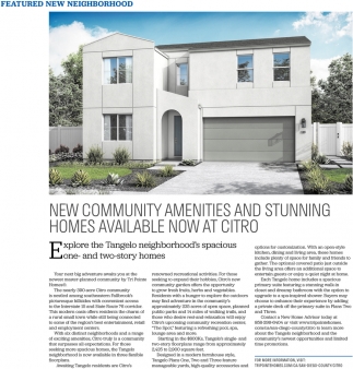 New Community Amenities And Stunning Homes Available Now At Citro