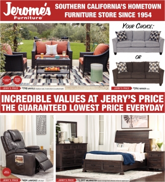 Incredible Values At Jerry's Price