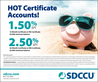 HOT Certificate Accounts!