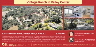 Vintage Ranch In Valley Center