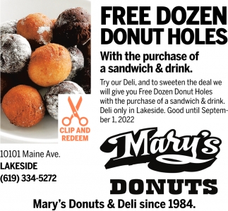 Free Dozen Donuts HOles