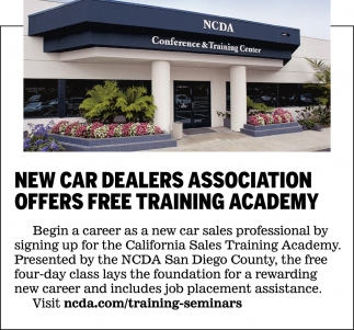 New Car Dealers Association Offers Free Training Academy