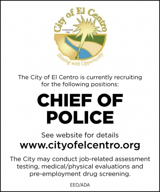Chief Of Police Job