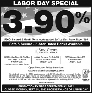 Labor Day Special