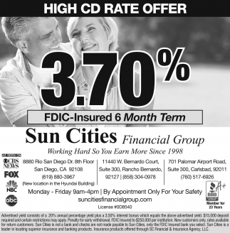 High Cd Rate Offer