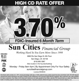 High Cd Rate Offer