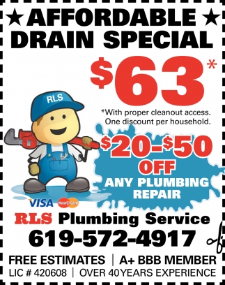 $20 - $50 Off Any Plumbing Repair