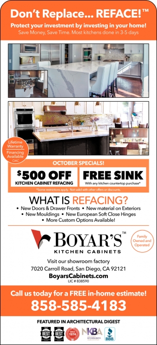 $500 Off Kitchen Cabinet Refacing