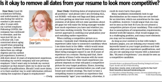 Is It Okay To Remove All Dates From Your Resume